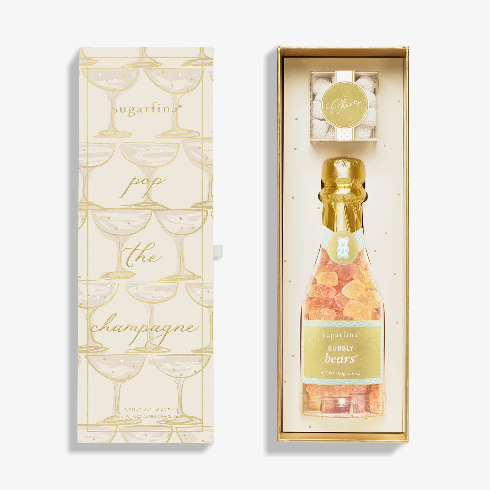 Pop the Champagne Bottle & Cube Candy Gift Set