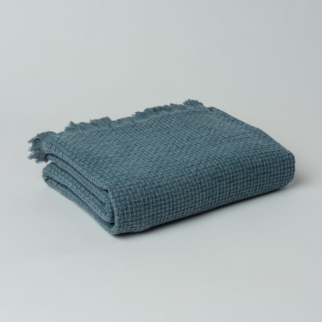Stonewashed Cotton Throw Blanket