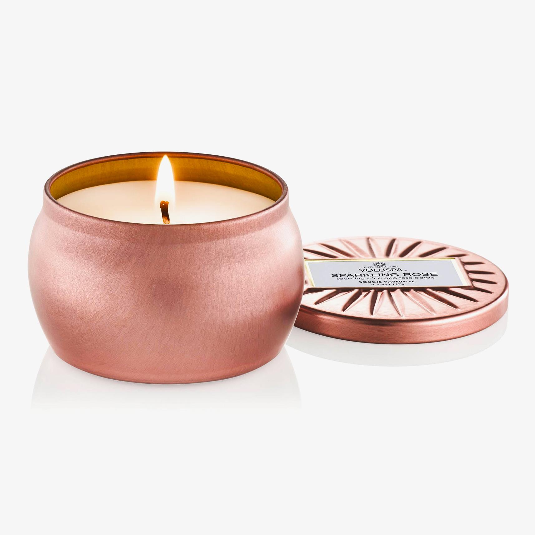Sparkling Rosé Mini Tin Candle