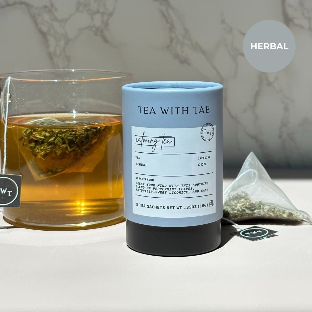 Calming Herbal Tea Mini Tube - 5 Tea Bags