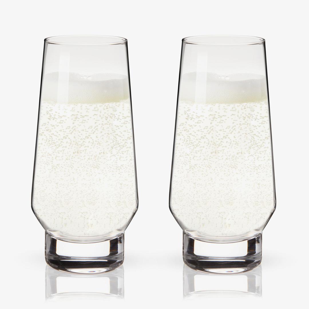 Stemless Crystal Champagne Flutes (Set of 2)