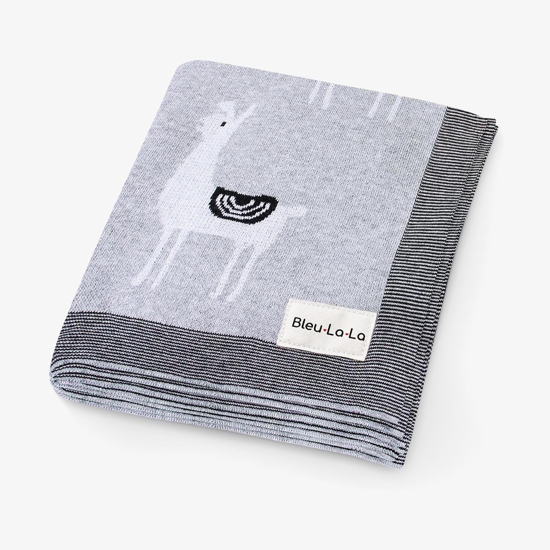 Cotton Swaddle Receiving Baby Blanket - Llama