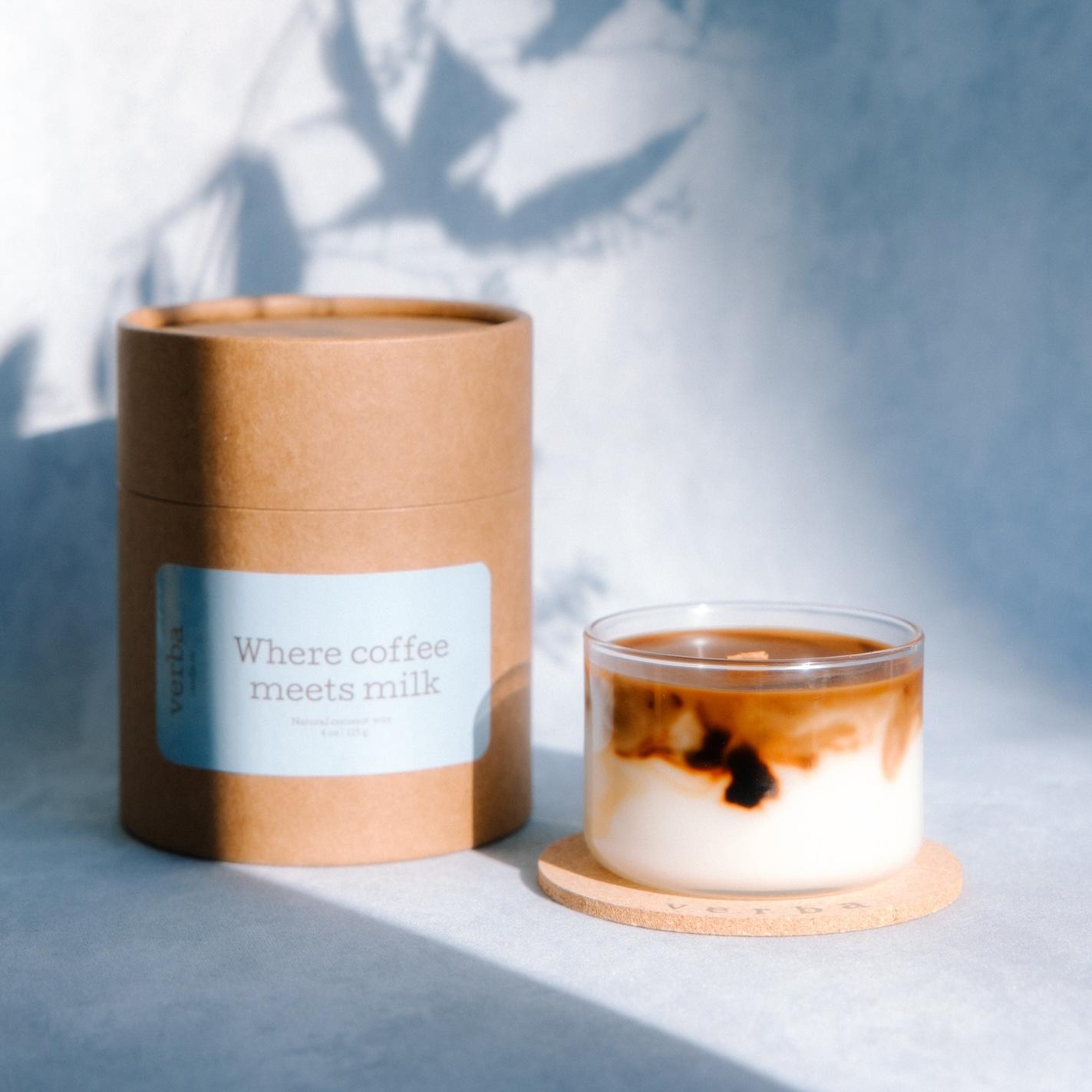 Coffee & Milk Coconut Wax Candle, 4 oz