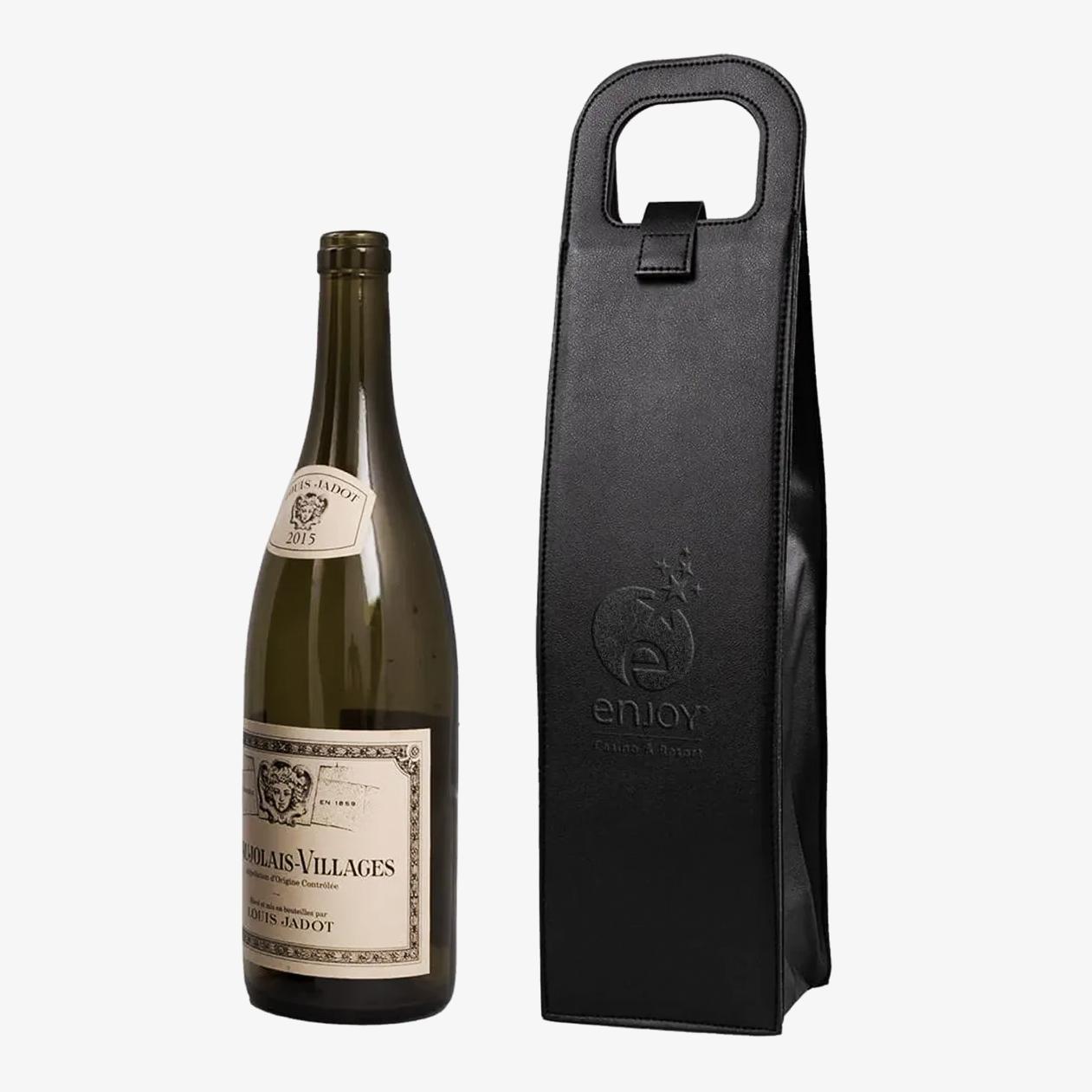 Vegan Leather Wine Bottle Tote