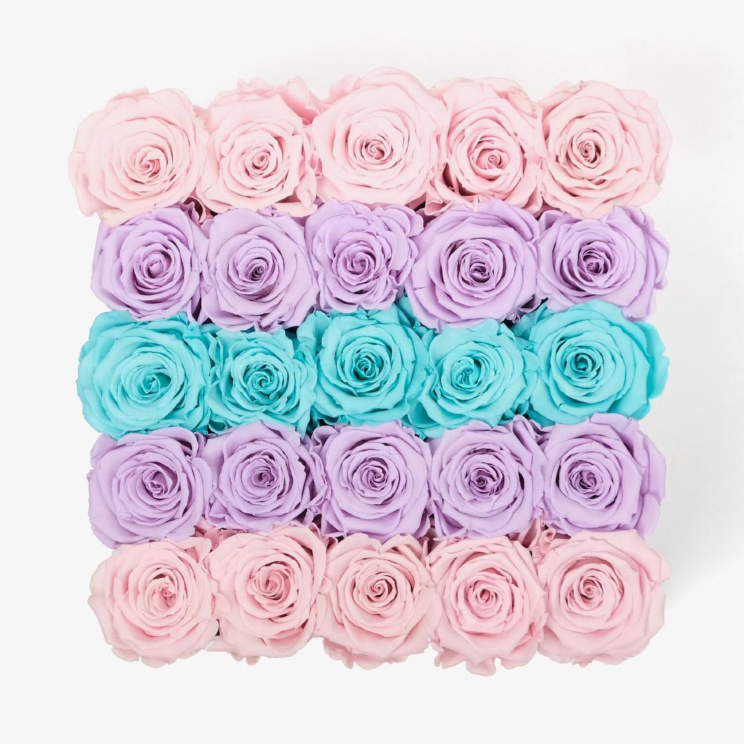 X-Large Square Ombre - Pastel Ombre Rose - Black Box