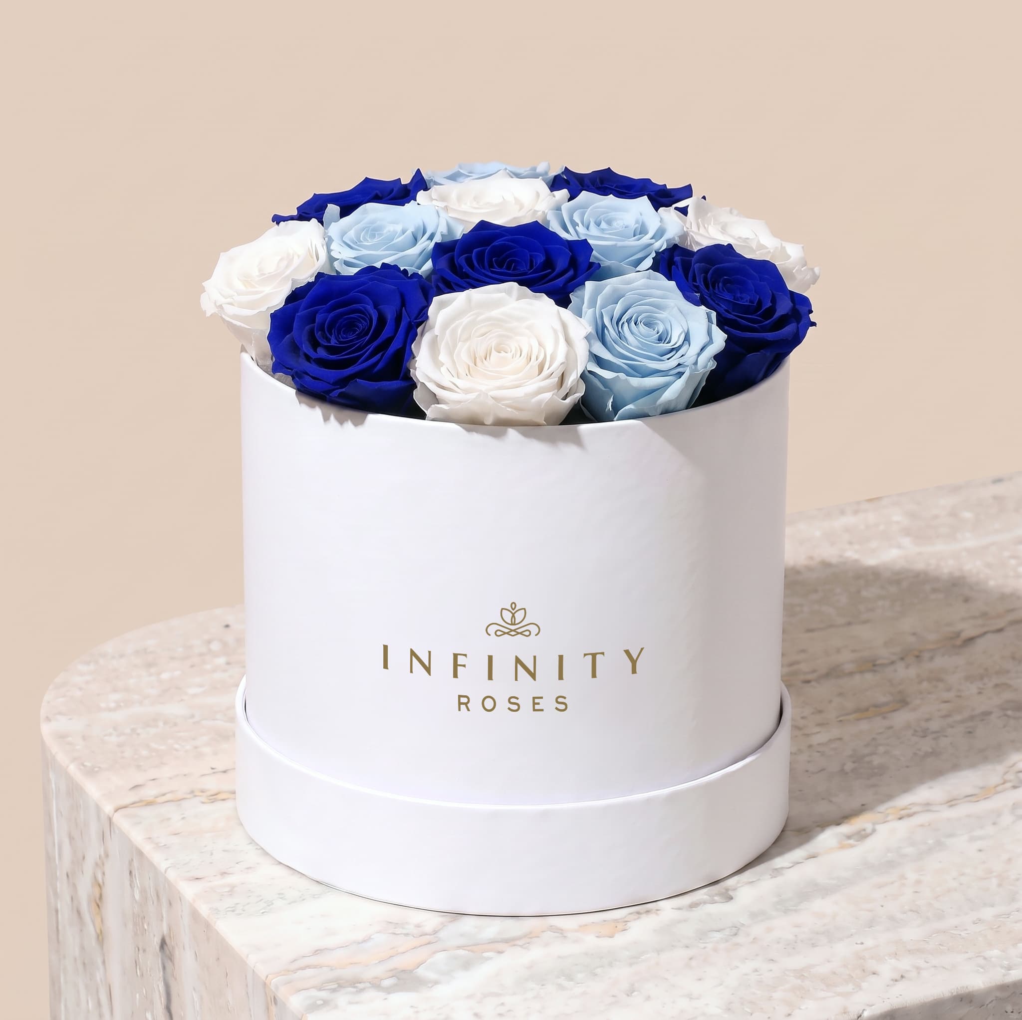 Large Bloom Rose Box - Atlantic Rose - White Box