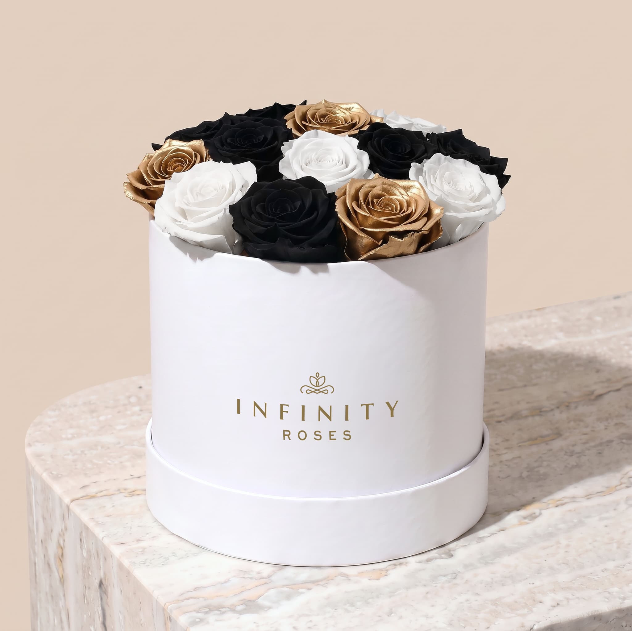 Large Bloom Rose Box - Gala Rose - White Box