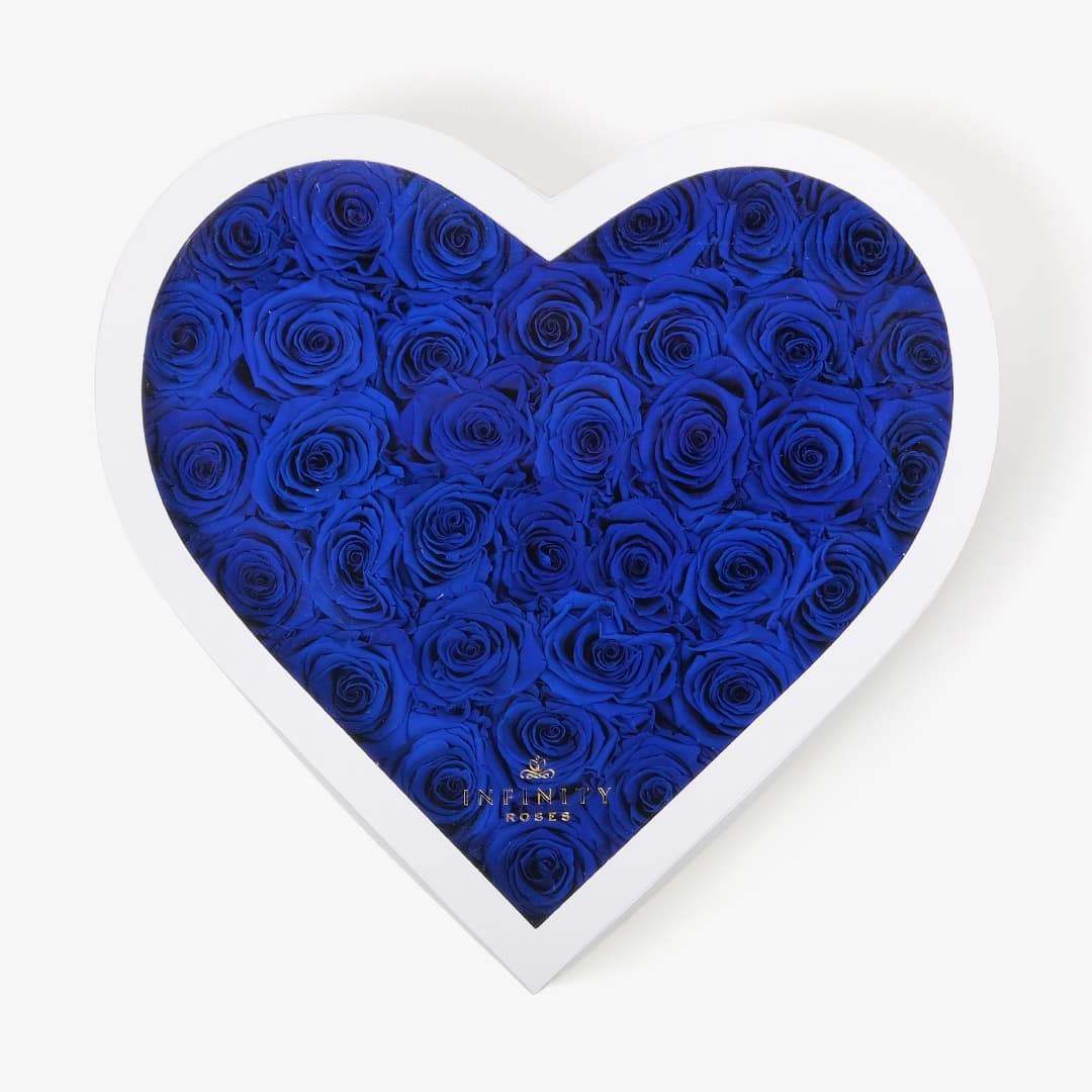 Infinity Roses Small Heart Box